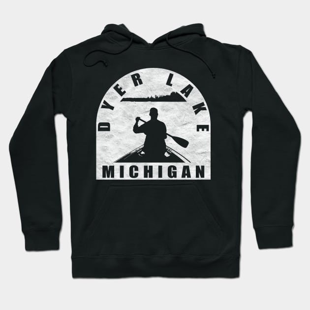 Dyer Lake Canoeing Michigan Hoodie by BirdsEyeWorks